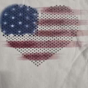 Patriotic Heart Scoop Neck Tee XL